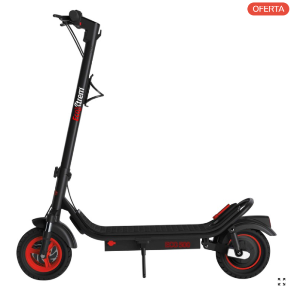 Patinete Eléctrico Ecoxtrem 500W - Velocidad Máxima 40km/h, Batería 48V 12Ah, Autonomía 40km, 3 Velocidades, ECO-500