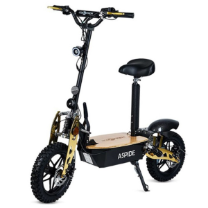 Patinete eléctrico 2000W con asiento y plataforma madera Aspide