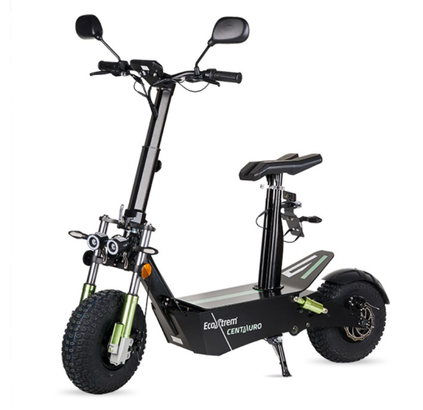 Patinete eléctrico Centauro matriculable con asiento y pantalla LCD XXL Verde