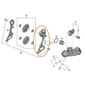 Shimano Placa Exterior Portapoleas RD-R8050-SS