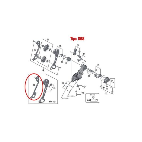 Shimano Portapoleas Interior M8000