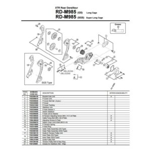 Shimano Portapoleas XTR M980/M985/M986