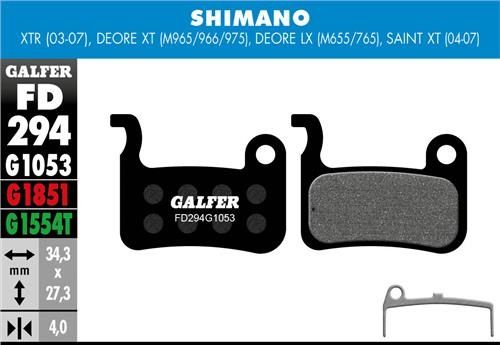 Galfer Pastillas Shimano XTR-XT-SLX-LX-Hone-Saint